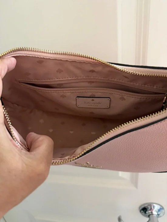 kate spade Blush Pink Pebbled Leather Shoulder Bag with Top Handle - Picture 7 of 8